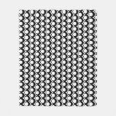 Modern zwart-wit cirkelroosterpatroon fleece deken (Voorkant)