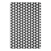Modern zwart-wit cirkelroosterpatroon mini klembord (Achterkant)