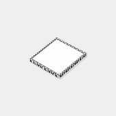 Modern zwart-wit cirkelroosterpatroon post-it® notes (Schuin)