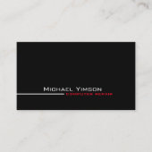 Modern Zwart-wit Classic Cool Professional Visitekaartje (Voorkant)