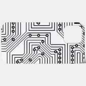 Modern zwart-wit computercircuitpatroon Case-Mate iPhone case (Achterkant (horizontaal))