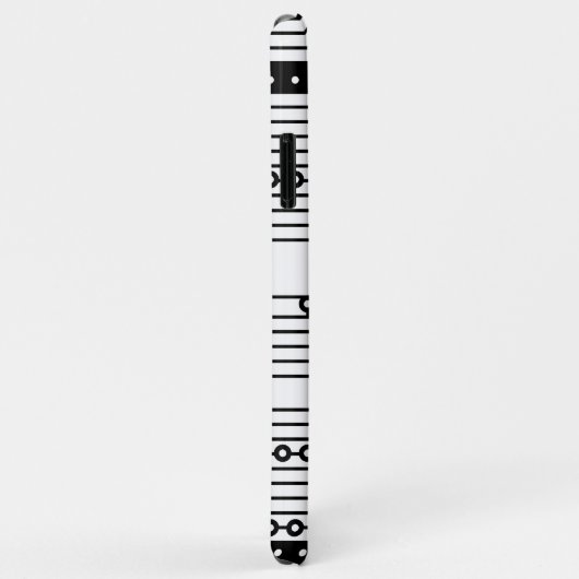 Modern zwart-wit computercircuitpatroon Case-Mate iPhone case (Achterkant/rechts)