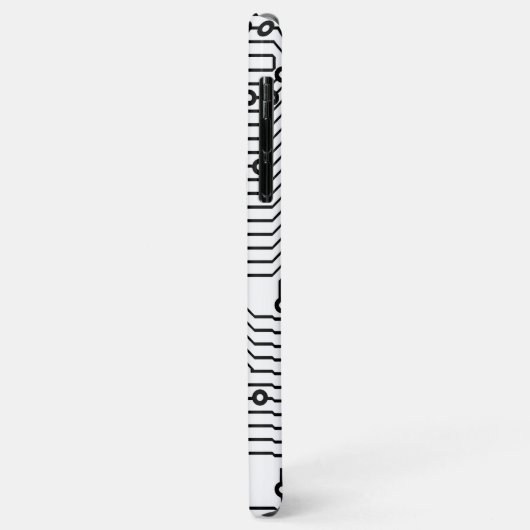 Modern zwart-wit computercircuitpatroon Case-Mate iPhone case (Achterkant/links)