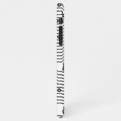 Modern zwart-wit computercircuitpatroon iPhone hoesje (Linkerkant)