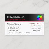 Modern Zwart-wit Cool met Logo Professional Visitekaartje (Achterkant)