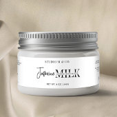 Modern Zwart Wit Cosmetische Jar Wrapper Label Waterfles Etiket