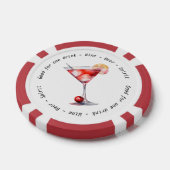 Modern Zwart Wit Cosmo Drink Voucher Bruiloft Poker Chips (Enkel)