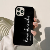 Modern Zwart & Wit Custom Bookish Book Lovers Case-Mate iPhone Case