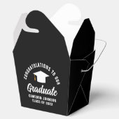 Modern Zwart Wit Custom Graduation Party Fortune Bedankdoosjes (Geopend)