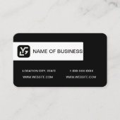 Modern zwart-wit custom Logo Visitekaartje (Voorkant)