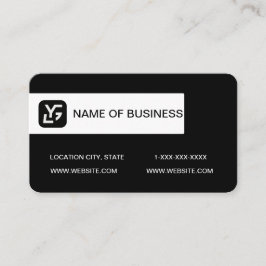 Modern zwart-wit custom Logo Visitekaartje