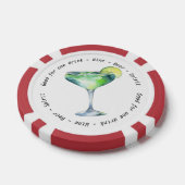 Modern Zwart Wit Daiquiri Drink Voucher Bruiloft Poker Chips (Enkel)