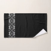 Modern Zwart-wit damast badkamer Badhanddoek Bad Handdoek (Handdoek)