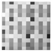 Modern zwart wit dambord tegeltje (Voorkant)