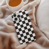 Modern zwart-wit dambordpatroon iPhone Case-Mate iPhone Case