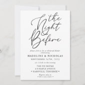 Modern zwart-wit de nacht voor de repetitie kaart (Voorkant)