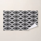 Modern zwart-wit diamantpatroon bad handdoek (Handdoek)