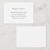 Modern Zwart Wit Display Douche Kaart (Voorkant / Achterkant)