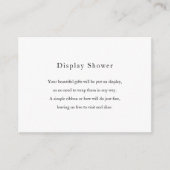 Modern Zwart Wit Display Douche Kaart (Voorkant)