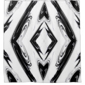 Modern zwart-wit douchegordijn (Voorkant)