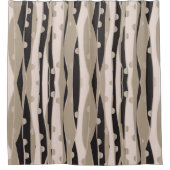 Modern zwart-wit douchegordijn voor badkamer (Voorkant)