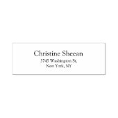 Modern Zwart & Wit Eenvoudig Elegant Zelfinktende Stempel (Design)