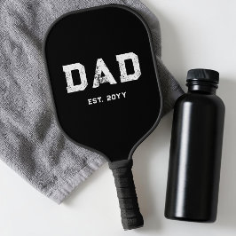 Modern zwart-wit eenvoudig masculien papa-estate pickleball paddle