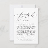 Modern zwart-wit eenvoudig monogram huwelijk RSVP kaartje (Voorkant)