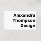 Modern zwart-wit, eenvoudig Visitekaartje (Voorkant)