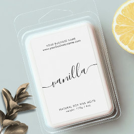 Modern zwart-wit eenvoudig wax smeltlabel voedselcontainer etiket