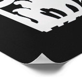 Modern Zwart-wit Elegant Bruiloft Welkom Poster (Hoek)