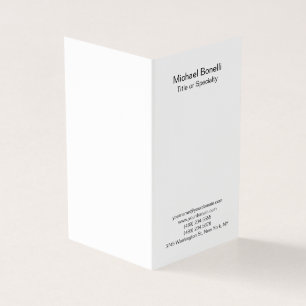 Modern Zwart & Wit Elegant Eenvoudig Professioneel Visitekaartje