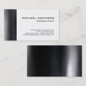 Modern zwart wit elegant stijlvol visitekaartje (Voorkant / Achterkant)