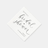 Modern zwart-wit Elegant Vrijgezellenfeest Servet (Hoek)