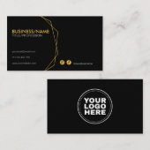 Modern zwart-wit en Gold Professional Visitekaartj Visitekaartje (Voorkant / Achterkant)