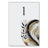 Modern Zwart Wit en Goud- Botanisch- Kaart (Achterkant)