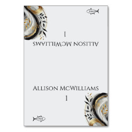 Modern zwart wit en goud bruiloft - Vis Kaart