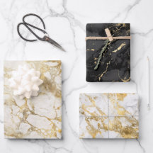Modern zwart, wit en goud marmeren patroon