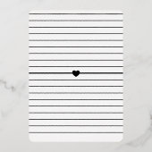 Modern Zwart Wit en Goud Paar's Baby shower Folie Uitnodiging (Achterkant)