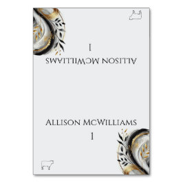 Modern Zwart Wit en Goud - Vleespictogram Kaart