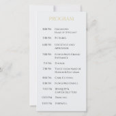 Modern Zwart Wit en Gouden Trouwdag Botanisch- (Achterkant)