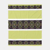 Modern zwart wit en groen fleece deken (Voorkant)