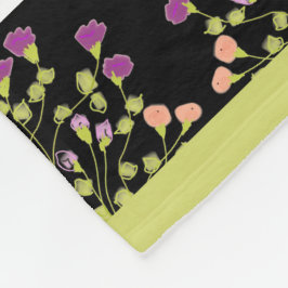 Modern zwart wit en groen fleece deken