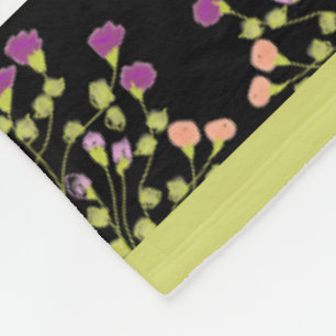 Modern zwart wit en groen fleece deken