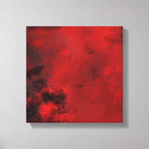 Modern zwart-wit en rood Abstract - creatief en ar Canvas Afdruk