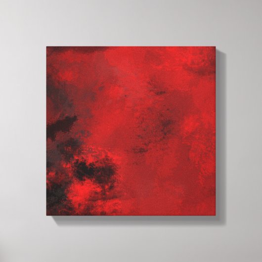 Modern zwart-wit en rood Abstract - creatief en ar Canvas Afdruk (Voorkant)
