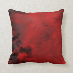 Modern zwart-wit en rood Abstract - creatief en ar Kussen