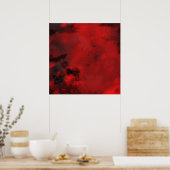 Modern zwart-wit en rood Abstract - creatief en ar Poster (Keuken)