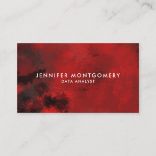 Modern zwart-wit en rood Abstract - creatief en ar Visitekaartje