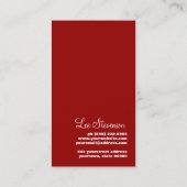 Modern Zwart Wit en Rood Gestreept Visitekaartje (Achterkant)